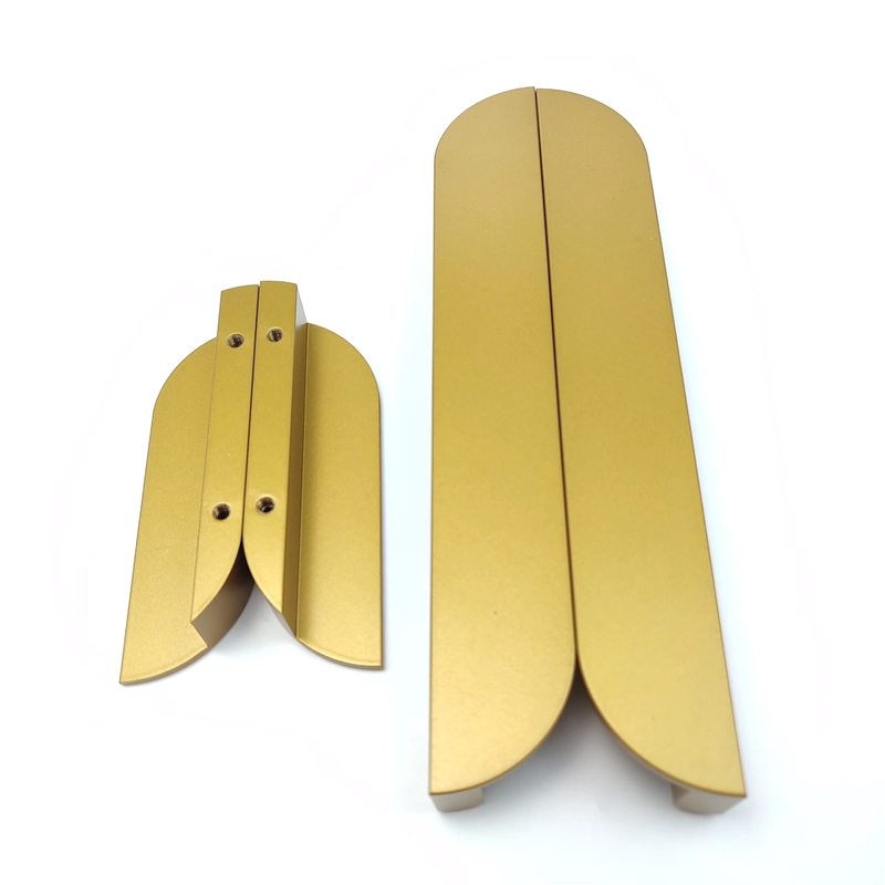 Farbesalix-Blatt des 400mm Goldbehandelt aluminiumkabinett-Griff-3 für Schlafzimmer