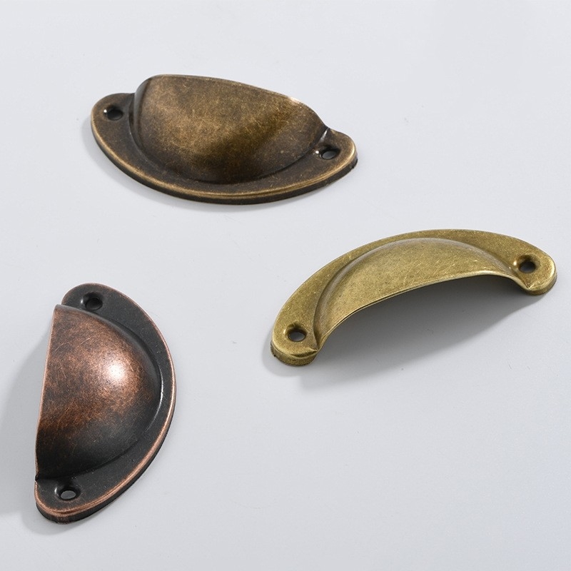 Metall Küchen Schubladen Schrank Türgriff Shellantique Messing Tür Schrank Knöpfe RCW-26986