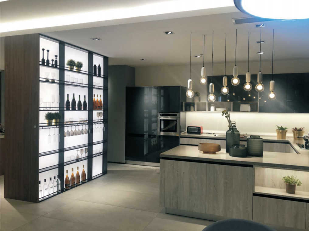 Möbel Led Licht Aluminium Regale Wandmontierte Hängende Wand Weinregal für Zuhause