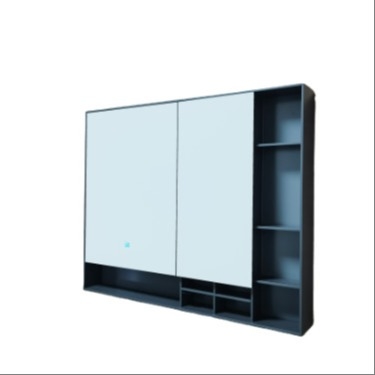 Smart Beauty Spiegel Schrank mit Kühlschrank Alle Aluminium LED-Leuchten Berührung offene Defogging-Leuchten