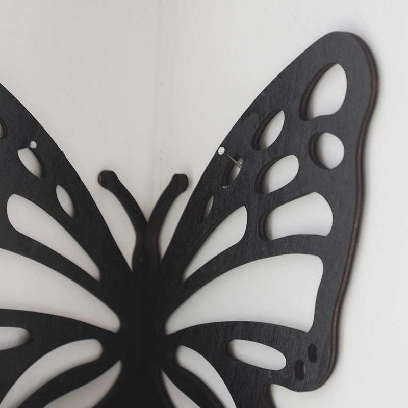 Holz Schmetterling Eckregal Kreatives Regal Wanddekorationen Kerzenhalter für die Wohnkultur