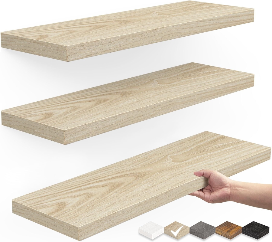 Buchregal mit Wandmontage aus weißem Holz Küchenregal mit Schwimmbad Regal für Wohnkultur