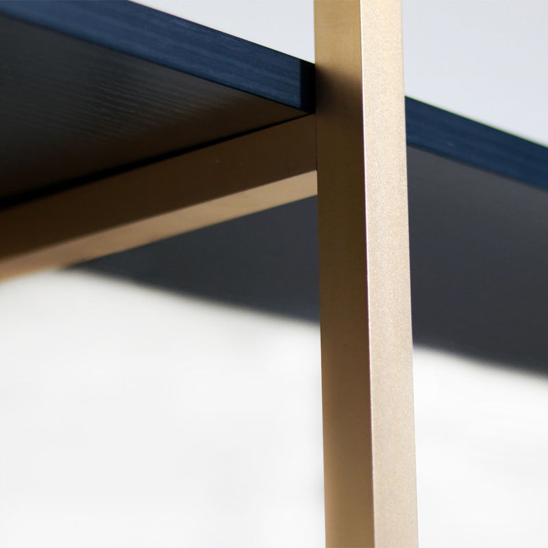 SGS 3 Schicht-Goldaluminium-Metallrahmen-Wand-Regal 820mm für Hauptdekor