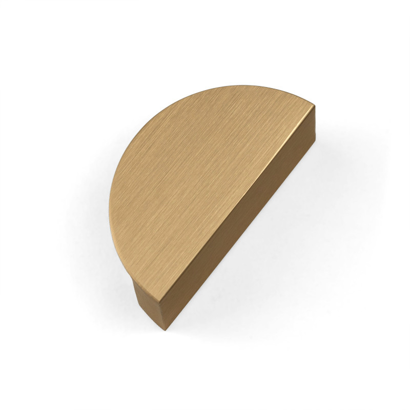 Luxe Übergangskabinett-Halbrund-Satin-behandelt Messinggriffküchenschrank 2.63in 3.54in 4.7inches