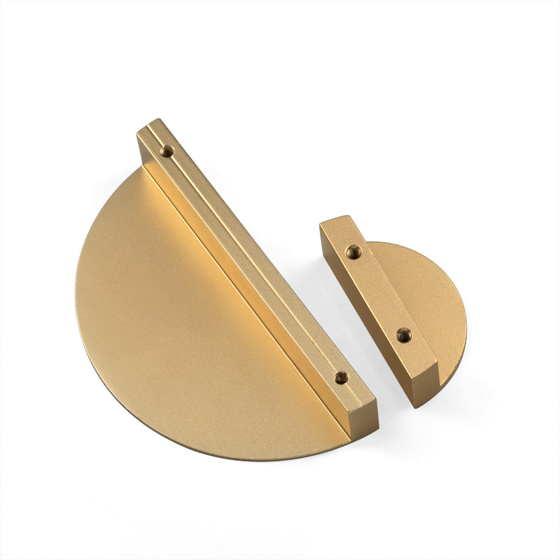 Luxe Übergangskabinett-Halbrund-Satin-behandelt Messinggriffküchenschrank 2.63in 3.54in 4.7inches