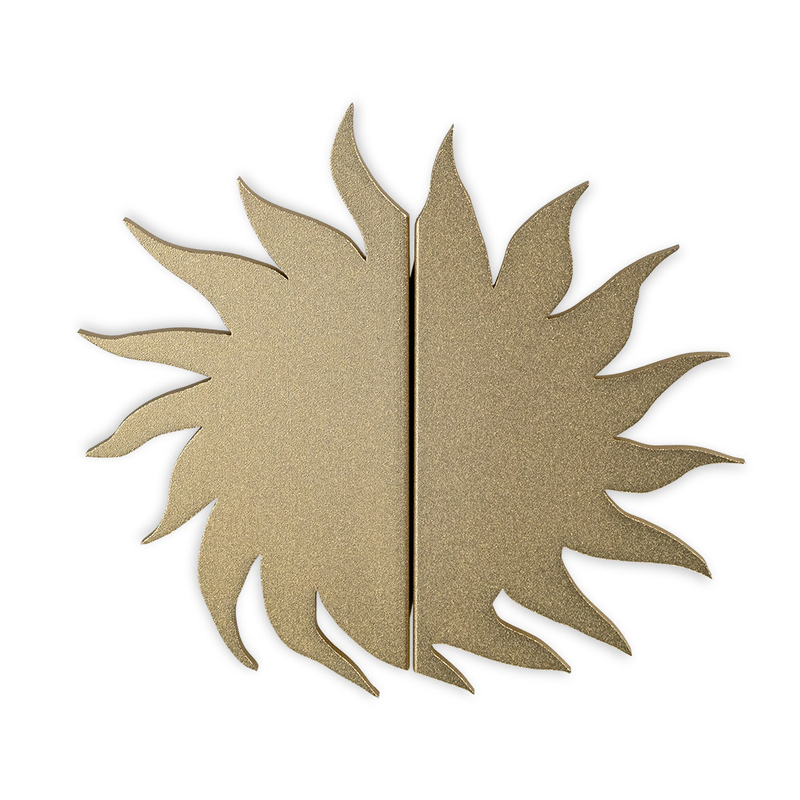 Aluminiumzinn-Kabinett zieht dekoratives Kairo Sun formte Küchenschrankgriffe