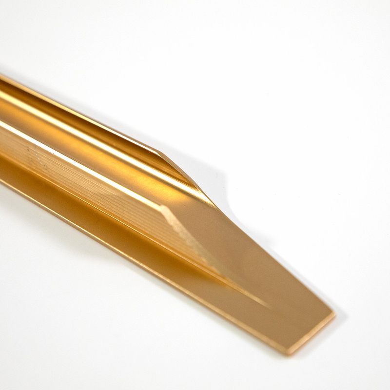 Gold J formen Aluminiumrand-Züge, die moderner Kabinett-Finger Metall für Bibliothek zieht